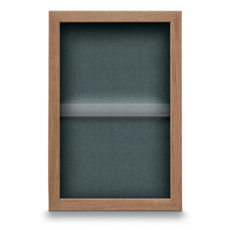 United Visual Products Indoor Enclosed Combo Board, 48"x36", Black Frame/Grey & Burgundy UVCB4836B-GREY-DBURGU